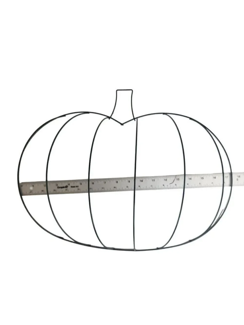 Pumpkin-Shaped Metal Wreath Form For Crafting & Home Decor  18 Inches x 13 Inche